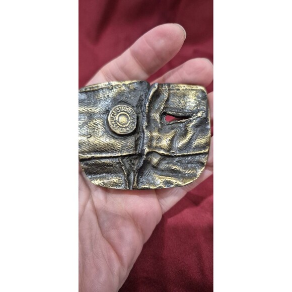 Vintage 1976 Levi Strauss Jeans Company SF Cal Belt Buckle - Bergamot Brass Work
